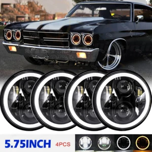 4PCS 5.75" 5-3/4 inch LED Headlights Hi/Lo Beam DRL for Chevy Chevelle 1964-1970 - Bild 1 von 12
