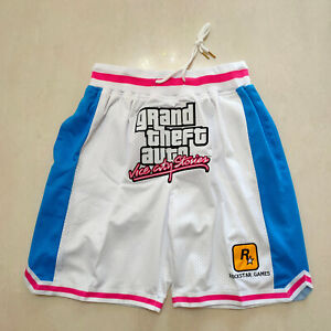 Hot Grand Theft Auto Vice City Stories  Men White Shorts Size:S-XXL