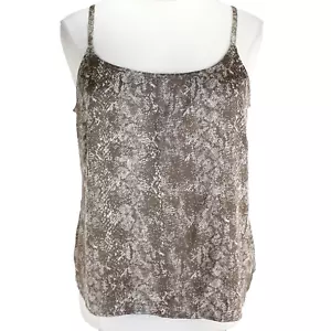 Chicos Cami Tank Top Size 3 XL Ivory Taupe Snakeskin Print Polyester Womens - Picture 1 of 7