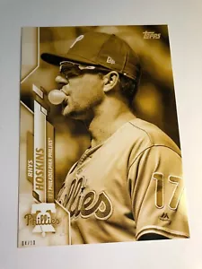 2020 Topps Short Print SP Jumbo 5x7 Rhys Hoskins Phillies 687 04/10 - Picture 1 of 1