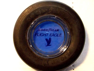 RARE Good Year Tire Ashtray FLIGHT EAGLE AIRPLANE TIRE New Old Stock - Picture 1 of 7