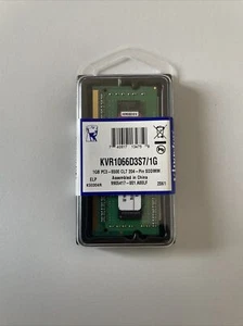 1 GB Kingston DDR3 SDRAM KVR1066D3S7/1G Ram PC3-8500 (DDR3-1066) - New - Bild 1 von 2