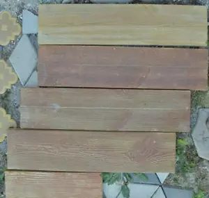 Beton Formen Brett Alt Holz Garten Trittstein Weg Terrasse SET 4tlg S10-2 - Bild 1 von 6