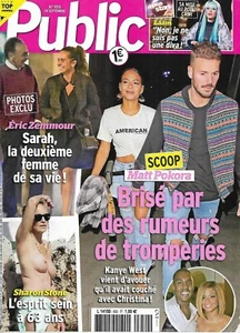 PUBLIC n°950 24/09/2021 M.Pokora & Christina Milian/ Eric Zemmour/ Sharon Stone - Imagen 1 de 5