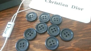 Dior Button Single ( ONE) NAVY resin 15 mm Made France - Picture 1 of 5
