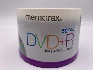 Memorex DVD+R 16x 4,7GB 120 min 50er Stück Spindel Leer Discs Medien Discs Neu