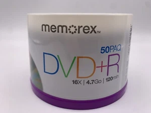 Memorex DVD+R 16x 4.7GB 120 min 50 Pk Spindle Blank Discs Media Disks New - Picture 1 of 4