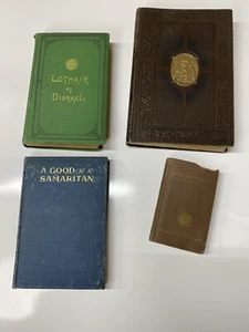 ANTIQUE BOOKS from 1870’s - 1920, the New Testament, Lothair, A Good Samaritan. - Picture 1 of 14