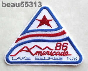 ⭐1986 AMERICADE LAKE GEORGE NEW YORK HARLEY RALLY BIKER JACKET VEST PATCH - Picture 1 of 1