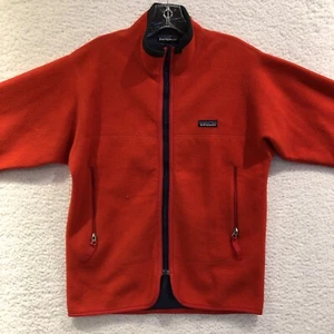 Vintage Patagonia Retro Fleece Jacket Red Men's Size Small Made In USA - Picture 1 of 13