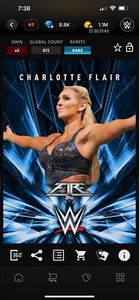 DIGITAL Topps WWE Slam 2016 Fire Blue Charlotte Flair 872cc Rare Hard To Find - Bild 1 von 1