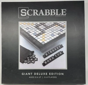 Winning Solution Scrabble Giant Deluxe Wooden Edition Rotating Board Game Black - Picture 1 of 4
