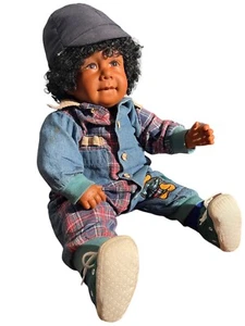 VTG Pat Secrist Black African American Mylo Reborn? Baby Doll 1993 23" realistic - Picture 1 of 15