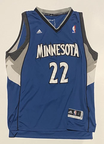 Adidas Minnesota Timberwolves Wiggins 22 Jersey Adult Size L Adidas Embroidered Cover