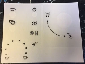 Jura Impressa E-Serie Tastensymbolaufkleber Transparent - Matt *Premium Qualität - Bild 1 von 2