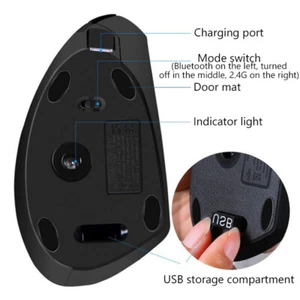 Wired Right Hand Vertical RGB Mouse Ergonomic Gaming Mouse For PC Computer - Afbeelding 1 van 15