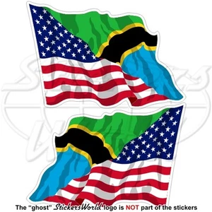 USA United States America-TANZANIA Tanzanian Flying Flag 12cm x2 Decals Stickers - Picture 1 of 1
