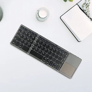 Wireless Keyboard Three Folding Typing Mini Bluetooth-compatible Keyboard Keypad - Picture 1 of 10