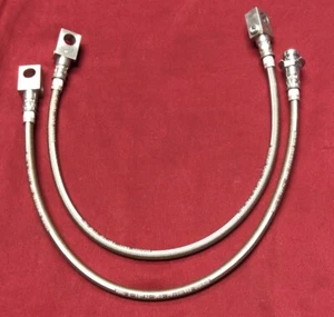 EARLY FORD BRONCO BRAKE HOSE SET. EXTENDED BRAIDED STAINLESS FRONT AND REAR AXLE - Picture 1 of 3