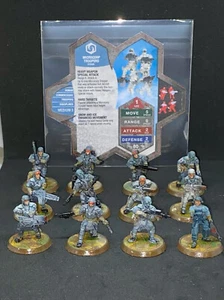 Heroscape Microcorp Troopers C3V SOV Aduanas Personalizado 3x Escuadrones Azul - Imagen 1 de 4