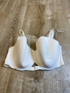 THIRD LOVE Cotton T-shirt Bra 44E Ivory White Cutout Underwire EUC - Picture 1 of 5