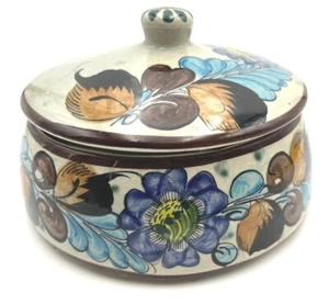 Vintage CAT Tonala Mexico 359 Pottery Lidded Casserole Dish Ken Edwards - Picture 1 of 12