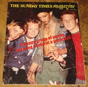 THE SUNDAY TIMES MAGAZINE 17 JULY 1977 NOTORIOUS PUNK ROCK COVER AND ARTICLE - Picture 1 of 3