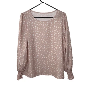 Blusa rosa manga larga Shein para mujer talla grande pulóver manga ajustada - Imagen 1 de 7