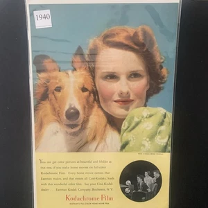 Vintage 1940 Kodachrome Film Kodak schöne und lebensechte Werbung Werbung - Bild 1 von 2