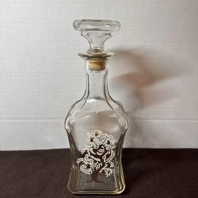 VTG 1960’s Old Fitzgerald Golden Bough Glass Decanter Bottle Partridge Pear Tree - Image 1 of 4