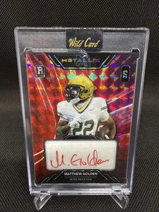 2025 Wild Card Metallix Matthew Golden Rookie Auto /3 Green Bay Packers #WMLA-MG - Picture 1 of 2