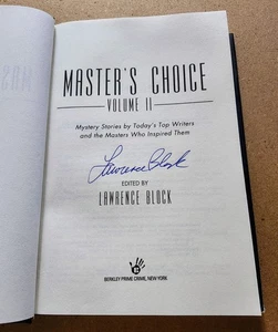 2000 Master's Choice Volume II signed by Lawrence Block first edition - Picture 1 of 7