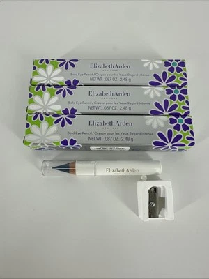 3 PACK Elizabeth Arden Bold Eye Pencil IRIDESCENT TEAL Eyeliner w/ Sharpener x3 - Image 1 of 4