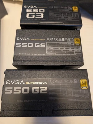 EVGA Supernova 550 G2, 550 GS, 650 G3 Power Supplies - Set of 3 - Used - Image 1 of 4
