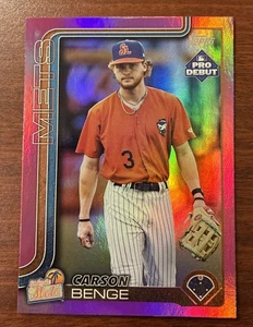 2025 Topps Pro Debut Carson Benge Fuchsia Foil 83 /199 - #2 Prospekt! - Bild 1 von 2