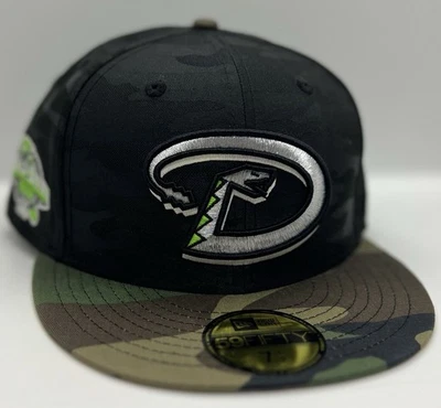 Arizona Diamondbacks Black/Woodland Cano 606 Wresting Pack New Era 59fifty 7 1/2 - Image 1 of 4