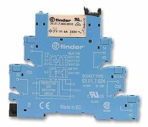 FINDER - Relay, Terminal Skru, 6A, 24V DC - Picture 1 of 1