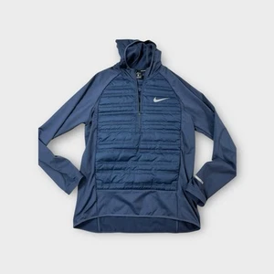 Blue Nike Running Aeroloft Pullover Hooded Jacket Men's M Medium - Picture 1 of 7