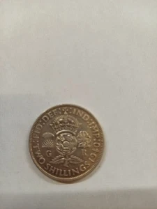 Seltene Zwei-Schilling-Silbermünze George V1 1940 - Bild 1 von 2