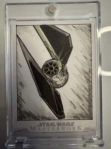 Starwars Topps Sketch 1/1 Tie Striker - Picture 1 of 1