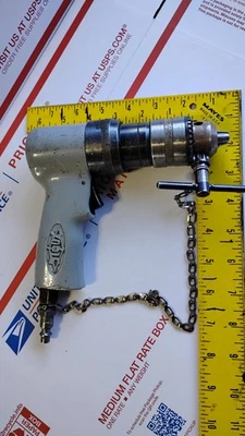 Taladro neumático Sioux 1/2" con llave de portabrocas PROBADO BUEN AVIÓN RV4-6-8 CASERO CONSTRUIDO EE. UU. Foto 1 de 4