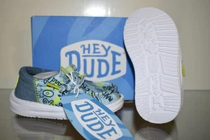 Scarpe HEYDUDE bambino ragazzo Wally Funk graffiti mix 42627-425 blu nuove con scatola - Foto 1 di 3