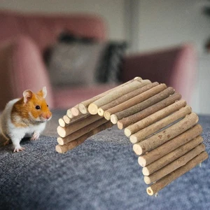 Wooden Hamster Bridge Rat Ladder Reptile Hideout - Picture 1 of 7