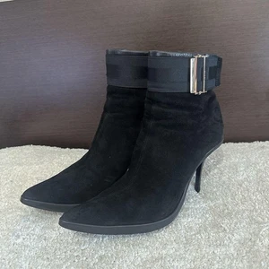 Gucci Kurzstiefel Schuhe EU 38 US 8 Wildleder Schwarz Original - Bild 1 von 24