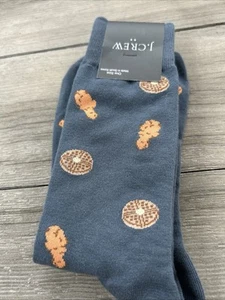 Neu mit Etikett J Crew Herrensocken Einheitsgröße Huhn und Waffeln Motiv Freizeit - Bild 1 von 9