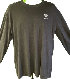 NFL New Orleans Saints Stitched Back L/S 100% Cotton T-Shirt Men's X-Large NWT - Picture 1 of 4