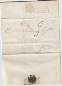 1829 SHAFTESBURY 5ª CLÁUSULA POSTAL y Nº 3 R/H CARTA MESSITER WINCANTON A H JOHNS - Imagen 1 de 3
