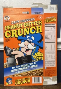 Vtg 1996 Quaker Cap’n Crunch Peanut Butter Cereal Box Entertainment System - Picture 1 of 2