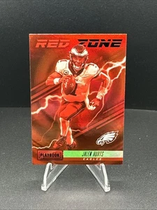 2022 Panini Playbook Jalen Hurts Red Zone Insert Philadelphia Eagles Foil #RZ-5 - Bild 1 von 2