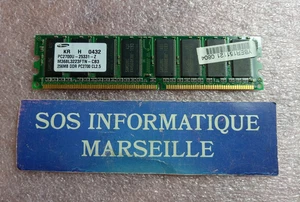 Barrette Mémoire SAMSUNG 256MB DDR PC2700 CL2.5 PC2700U-25331-Z M368L3223FTN-CB3 - Picture 1 of 4